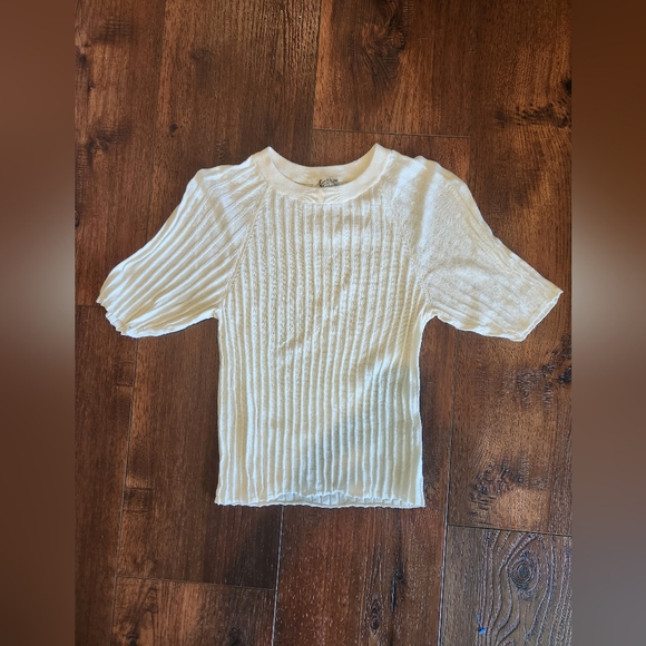 Free People Friday Morning Swit Tee Eggshell Size Small | NWOT - Picture 3 of 5